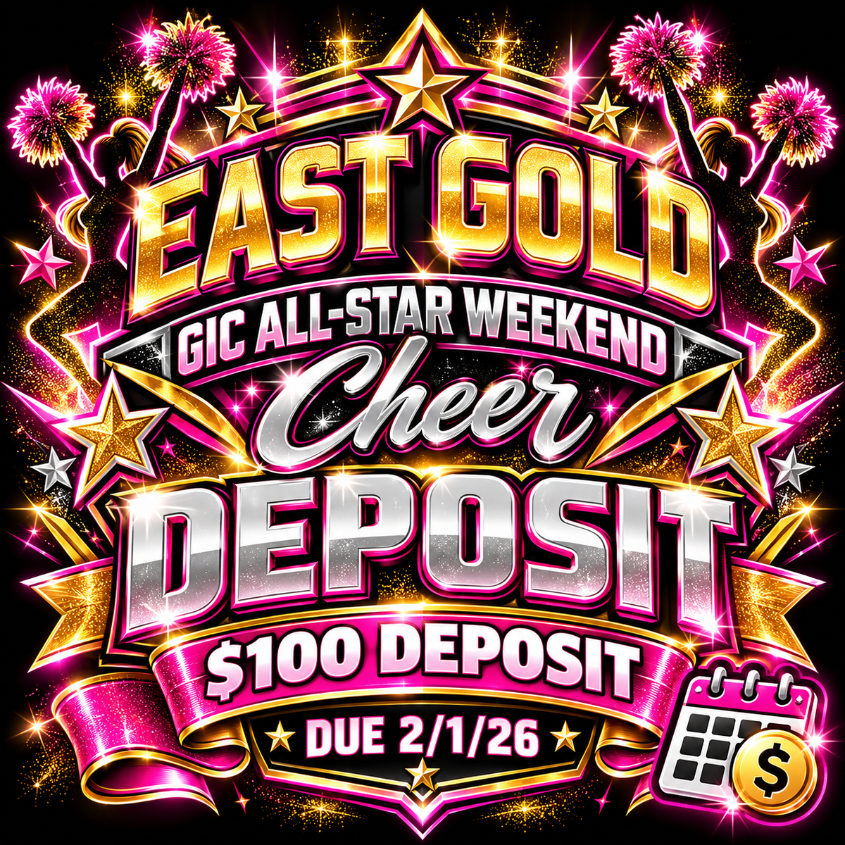 Deposit East Gold Payment Plan: GIC All-Star Weekend Registration