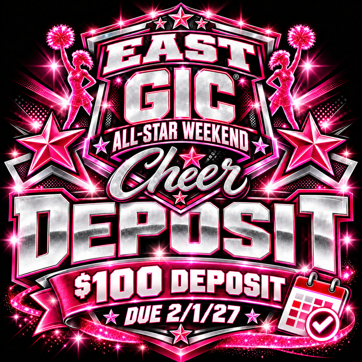 Deposit East Payment Plan- GIC Cheer All-Star Weekend