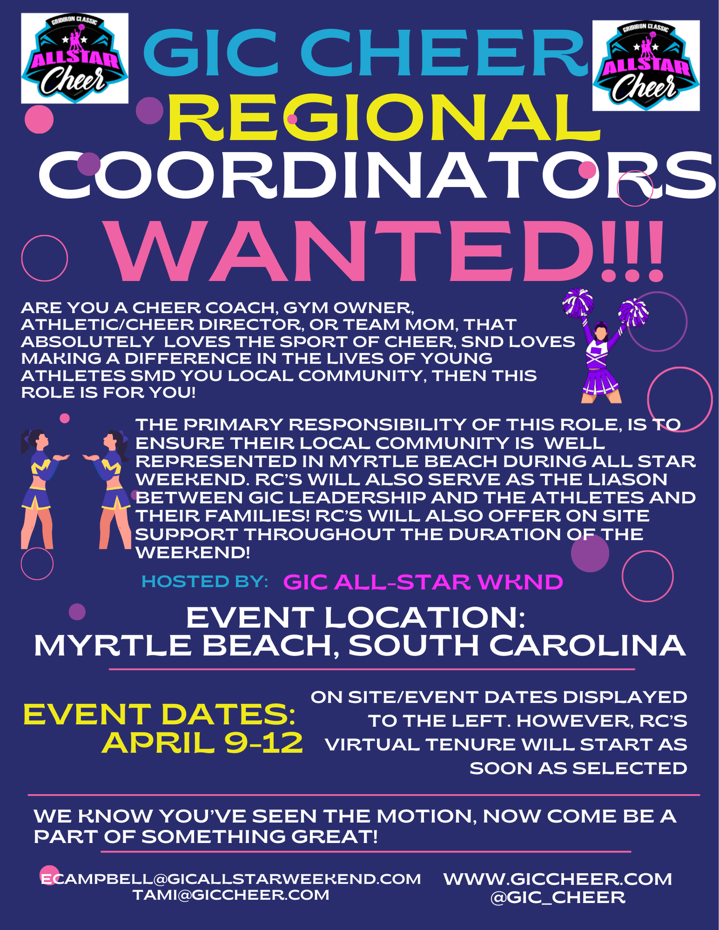 Regional Coordinators WANTED!