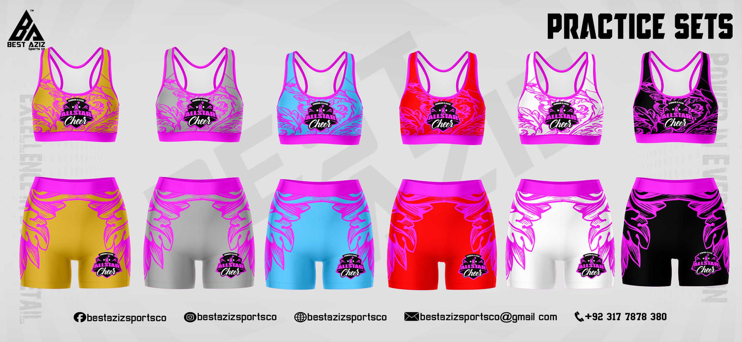 GIC Cheer 2-Piece Biker Short & Sports Bra Set