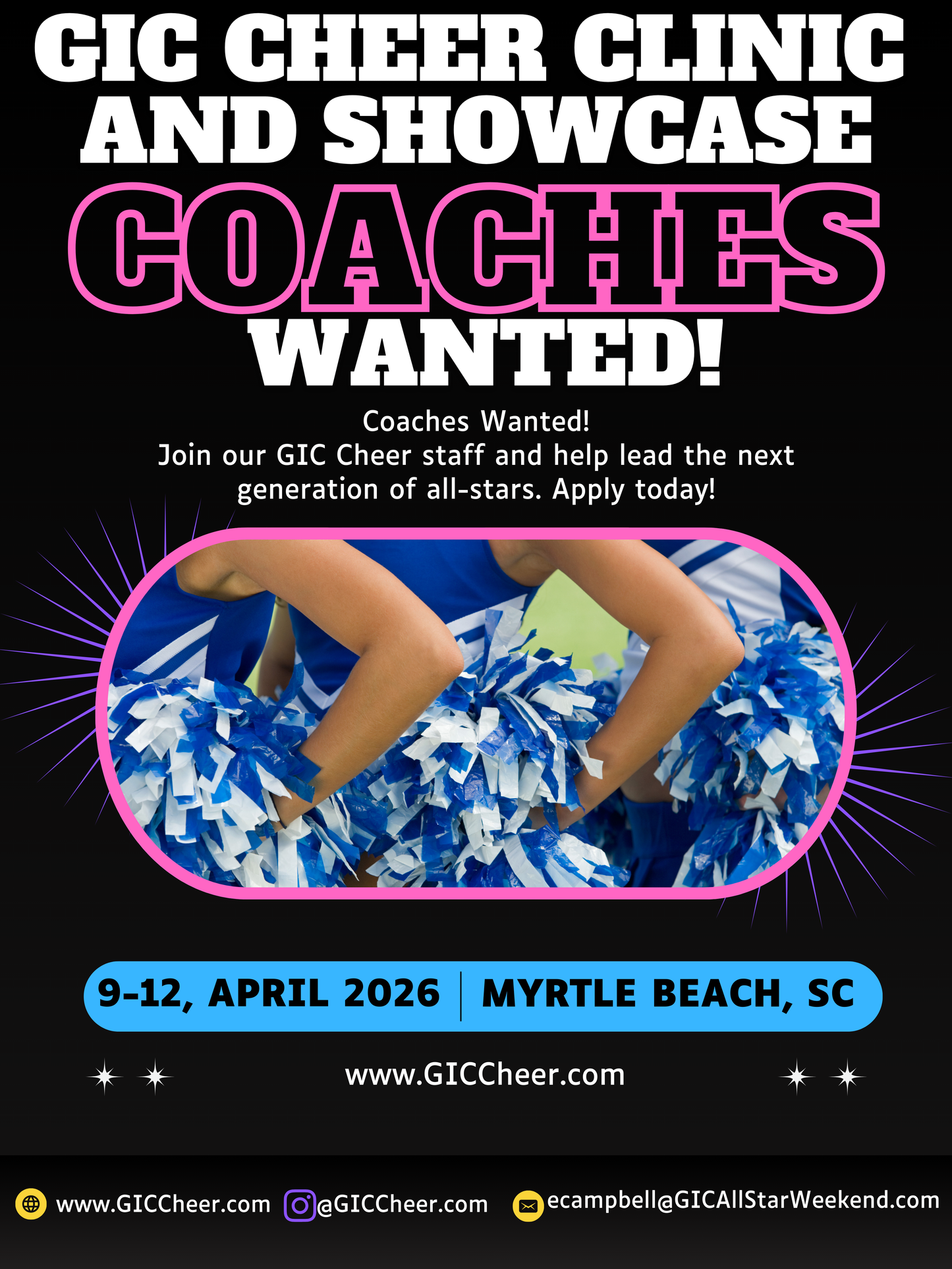 GIC Cheer Clinic ad Showcase Coaches Interest Form