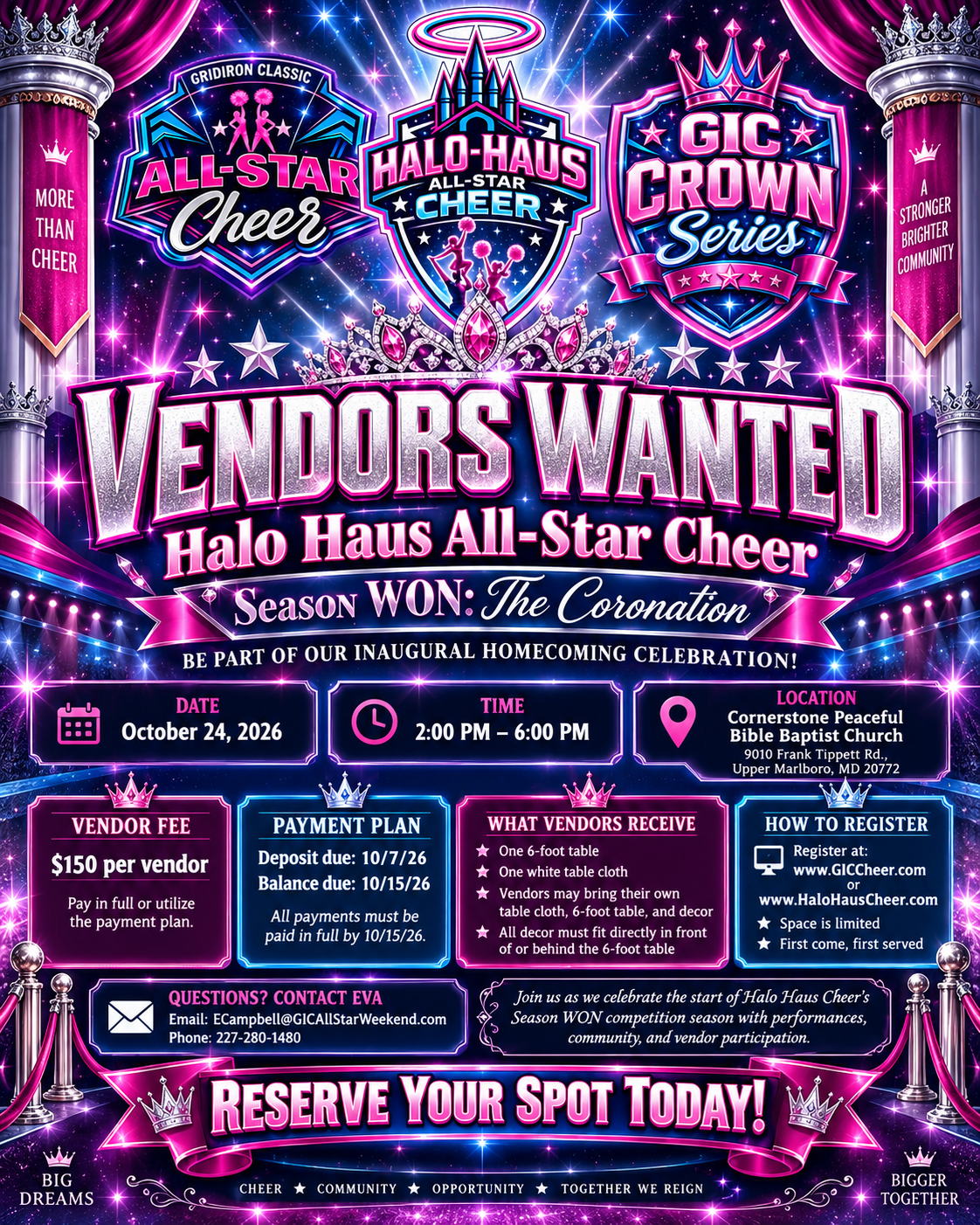 Vendors Wanted Payment in FULL - Halo Haus Season WON All-Star Team - The Coronation