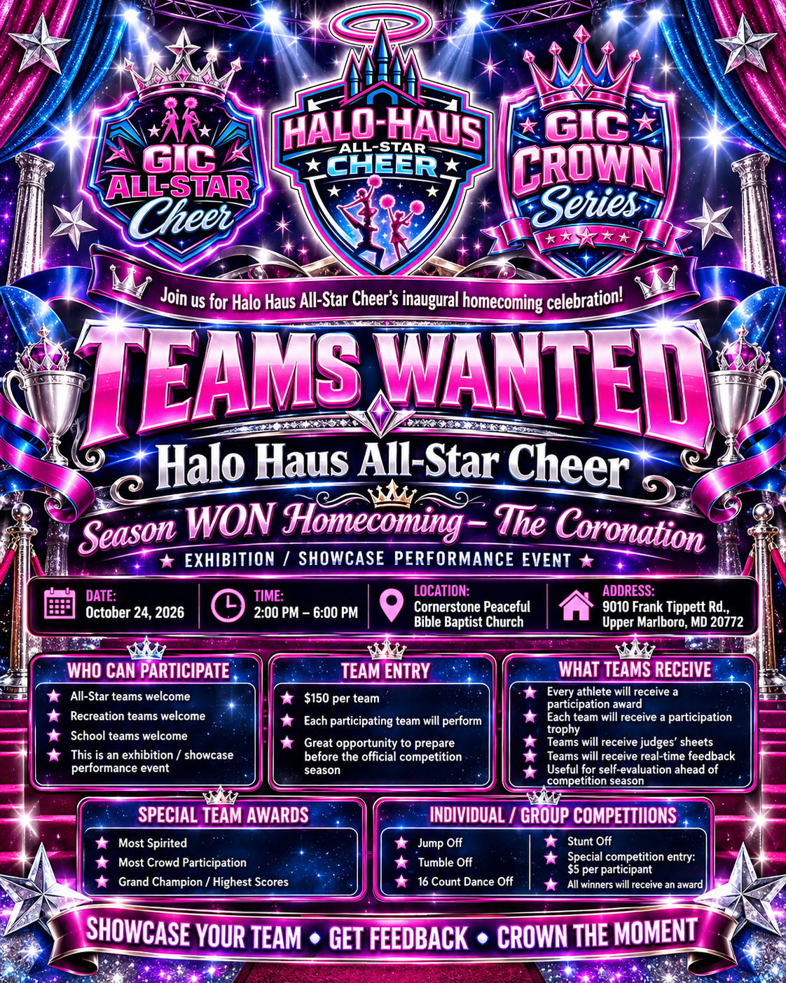 Teams Wanted - Halo Haus Season WON All-Star Cheer, Homecoming: The Coronation