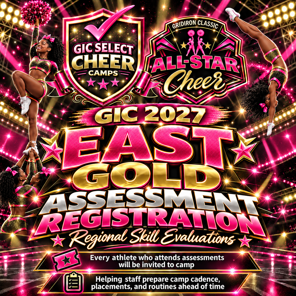 East Gold Cheer Assessment Registration - 1/15