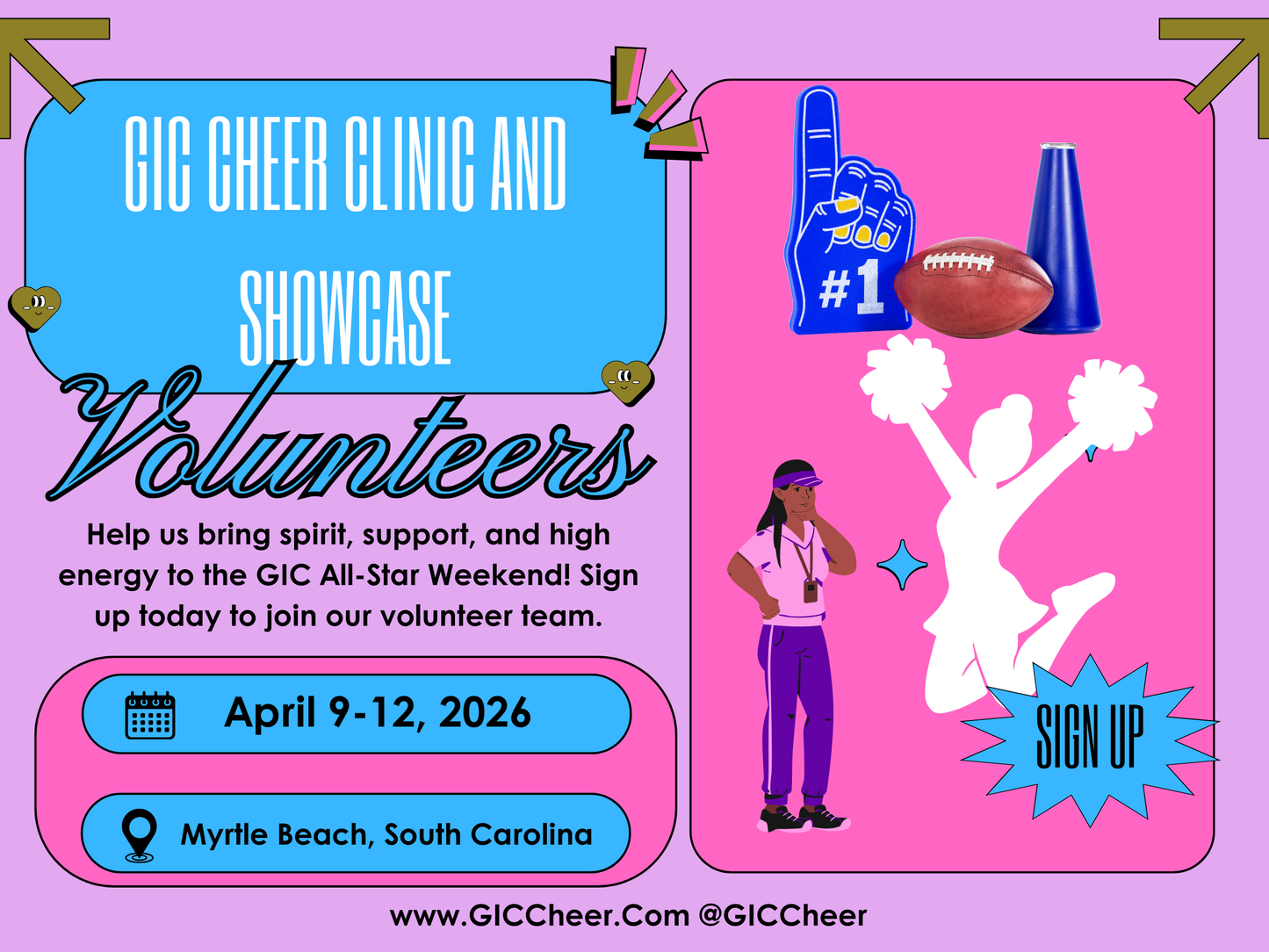 GIC Cheer Clinic and Showcase Volunteer