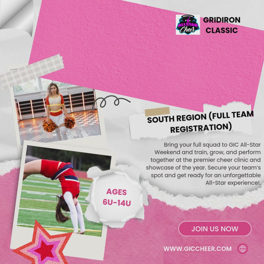 South GIC Cheer Clinic and Showcase (FULL TEAM) Registration