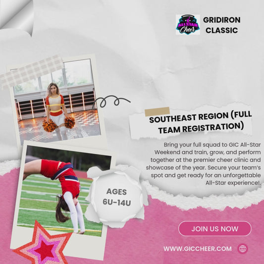 Southeast GIC Cheer Clinic and Showcase (FULL TEAM) Registration