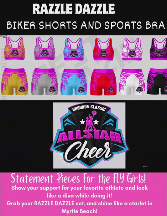 GIC Cheer 2-Piece Biker Short & Sports Bra Set